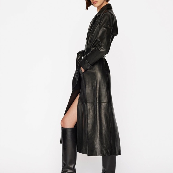 Frame Sleek Leather Trench - Picture 6 of 8